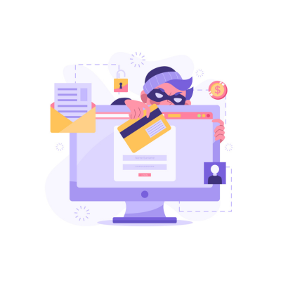 Imagen de un ladrón robando una pantalla de ordenador